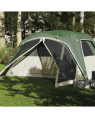 Tente familiale avec porche 6 personnes vert imperméable | Mobilier & Déco