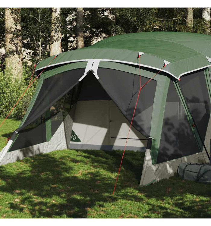 Tente de camping avec porche 4 personnes vert imperméable | Mobilier & Déco