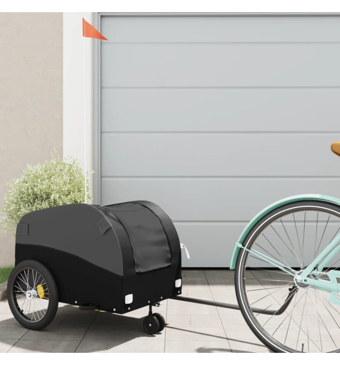 Remorque de vélo noir 30 kg fer | Mobilier & Déco