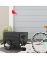 Remorque de vélo noir 30 kg fer | Mobilier & Déco