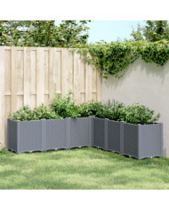 Jardinière bleu gris 160x160x53 cm PP | Mobilier & Déco