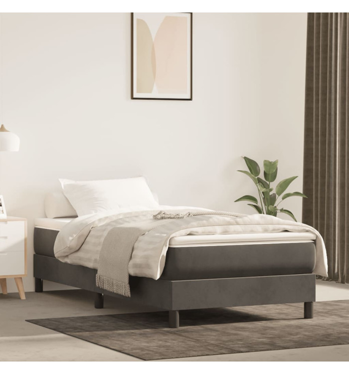 Matelas de lit à ressorts ensachés gris foncé 120x190x20 cm | Mobilier & Déco