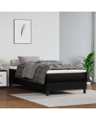 Matelas de lit à ressorts ensachés noir 120x190x20cm Similicuir | Mobilier & Déco