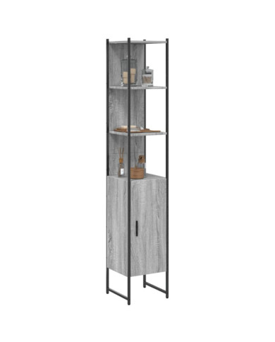 Armoire de salle de bain sonoma gris bois d'ingénierie | Mobilier & Déco