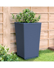 Jardinières 4 pcs bleu gris 32,5x32,5x57 cm PP | Mobilier & Déco