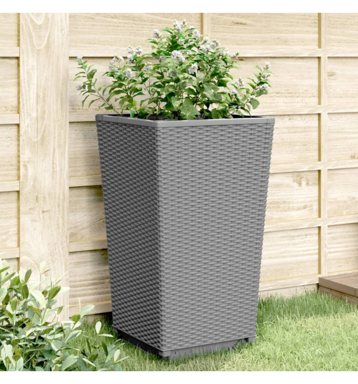 Jardinières 2 pcs gris clair 32,5x32,5x57 cm polypropylène | Mobilier & Déco