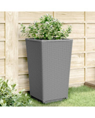 Jardinières 2 pcs gris clair 32,5x32,5x57 cm polypropylène | Mobilier & Déco