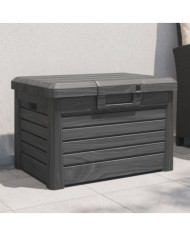 Boîte à coussins d'extérieur anthracite polypropylène | Mobilier & Déco