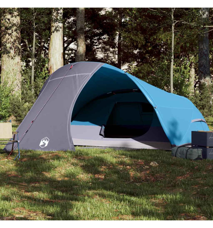 Tente de camping à dôme 4 personnes bleu imperméable | Mobilier & Déco