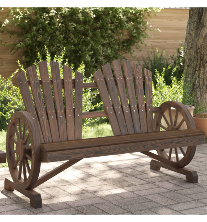 Chaise de jardin Adirondack 2 places bois de sapin massif | Mobilier & Déco