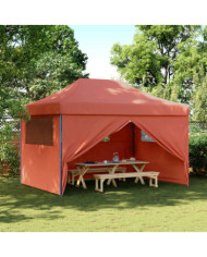 Tente de réception pliable escamotable avec 4 parois latérales | Mobilier & Déco