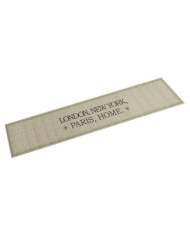 Tapis de cuisine lavable imprimé Home capitales 60x300 cm | Mobilier & Déco