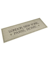 Tapis de cuisine lavable imprimé Home capitales 45x150 cm | Mobilier & Déco