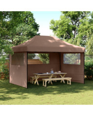 Tente de réception pliable escamotable avec 3 parois latérales | Mobilier & Déco