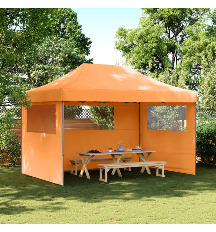 Tente de réception pliable escamotable avec 3 parois latérales | Mobilier & Déco