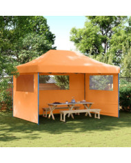 Tente de réception pliable escamotable avec 3 parois latérales | Mobilier & Déco