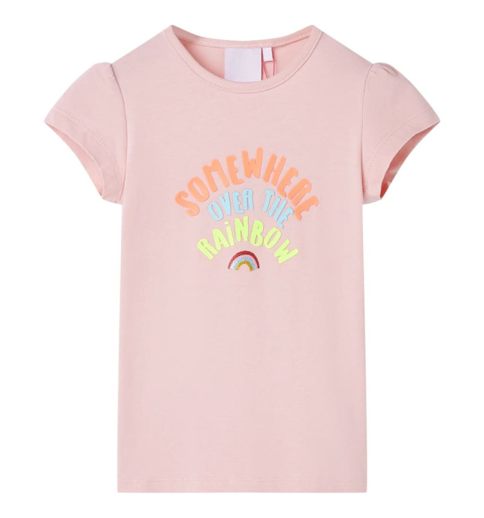 T-shirt pour enfants rose clair 128 | Mobilier & Déco