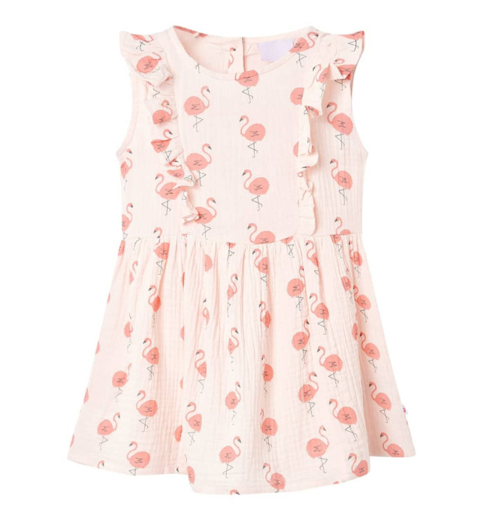 Robe pour enfants à volants rose pâle 116 | Mobilier & Déco