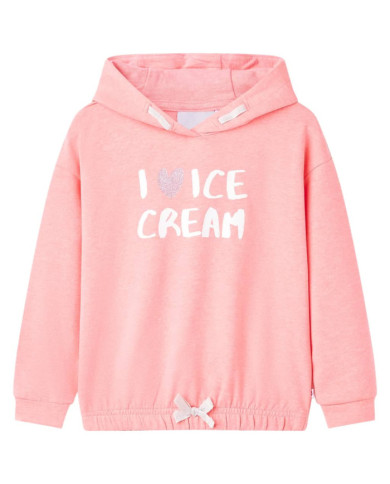 Sweatshirt à capuche pour enfants rose vif 128 | Mobilier & Déco