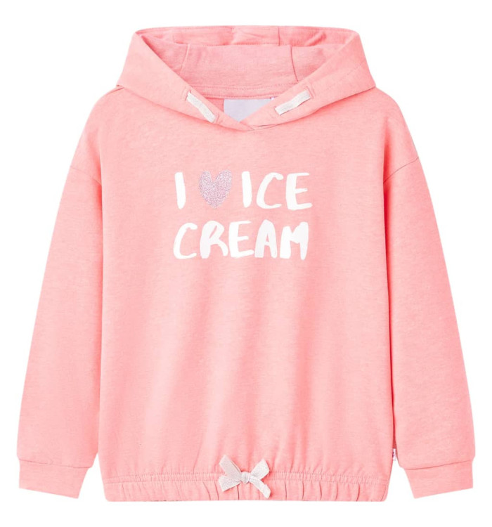 Sweatshirt à capuche pour enfants rose vif 128 | Mobilier & Déco