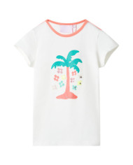 T-shirt pour enfants écru 116 | Mobilier & Déco