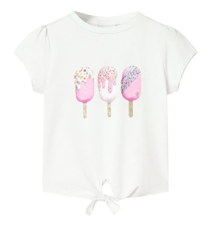 T-shirt pour enfants écru 116 | Mobilier & Déco