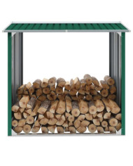 Abri de stockage de bois Acier galvanisé 172x91x154 cm Vert | Mobilier & Déco
