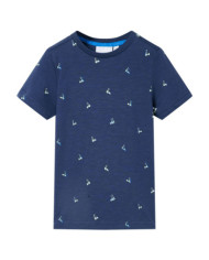 T-shirt pour enfants bleu foncé 104 | Mobilier & Déco