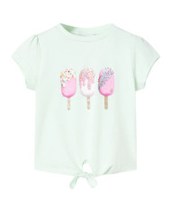 T-shirt pour enfants menthe claire 140 | Mobilier & Déco