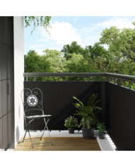 Paravent de balcon noir 500x90 cm résine tressée | Mobilier & Déco