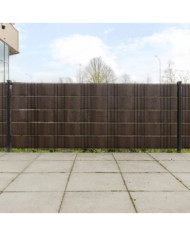 Paravents de balcon 5 pcs marron et noir 255x19cm résine tressé | Mobilier & Déco