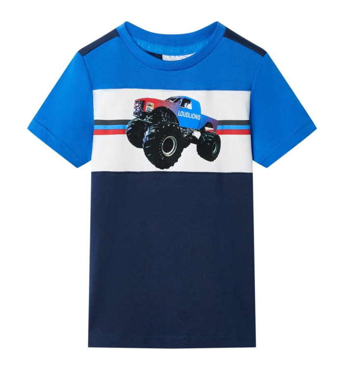 T-shirt pour enfants bleu et bleu marine 104 | Mobilier & Déco
