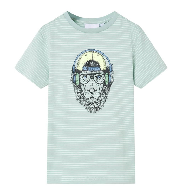 T-shirt à rayures pour enfants menthe clair 128 | Mobilier & Déco