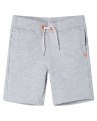 Short pour enfants avec cordon de serrage gris 140 | Mobilier & Déco