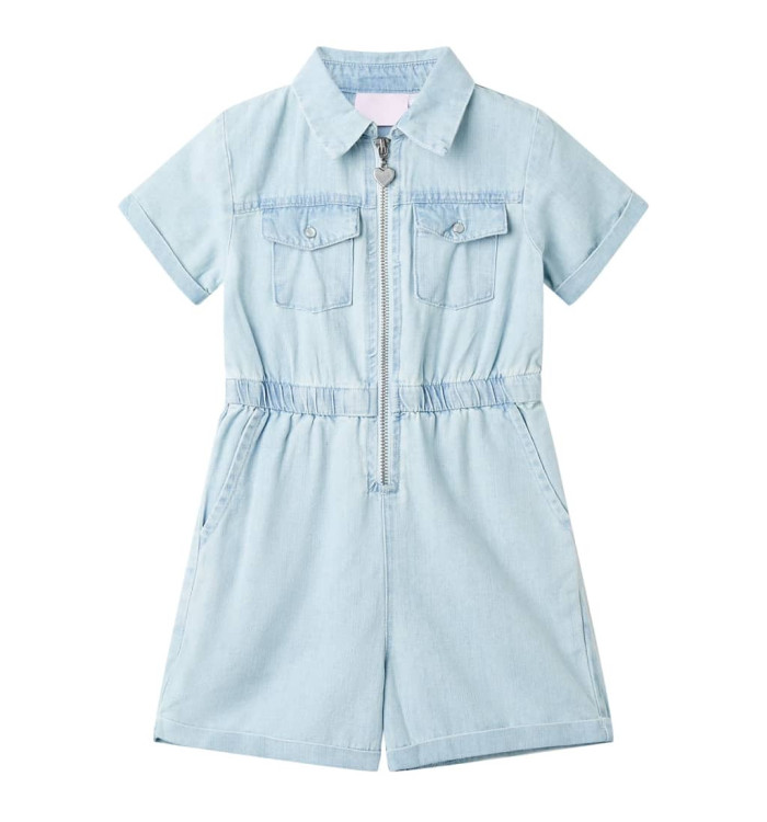 Combinaison enfants avec manches courtes bleu doux 92 | Mobilier & Déco