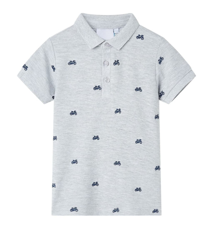Polo pour enfants mélangé gris 116 | Mobilier & Déco