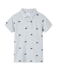 Polo pour enfants mélangé gris 116 | Mobilier & Déco