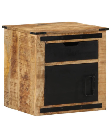 Table de chevet 45x40x45 cm bois de manguier massif | Mobilier & Déco