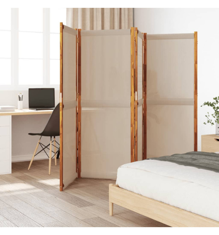 Cloison de séparation 4 panneaux taupe 280x180 cm | Mobilier & Déco