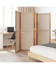Cloison de séparation 4 panneaux taupe 280x180 cm | Mobilier & Déco