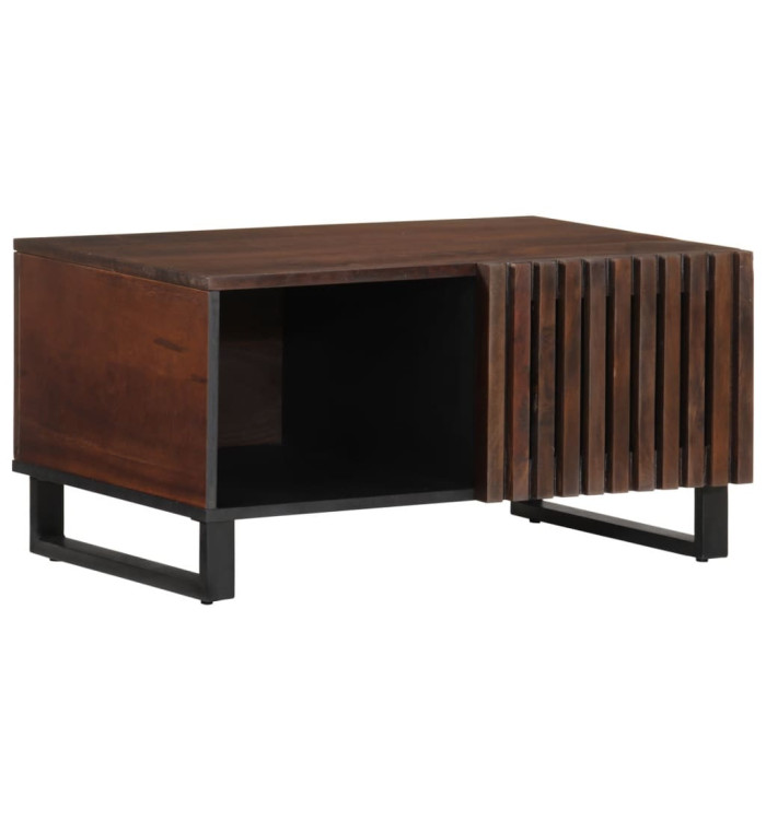 Table basse marron 80x51x40 cm bois de massif manguier | Mobilier & Déco