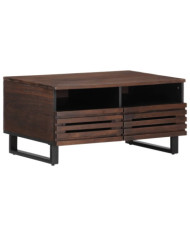 Table basse marron 80x55x40 cm bois de massif manguier | Mobilier & Déco