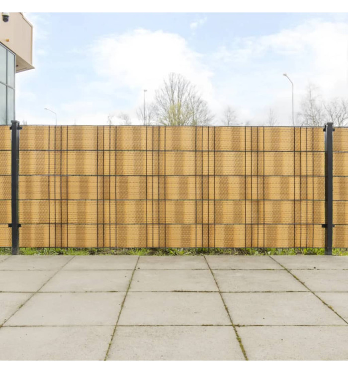 Paravents de balcon 5 pcs marron clair 255x19 cm résine tressée | Mobilier & Déco