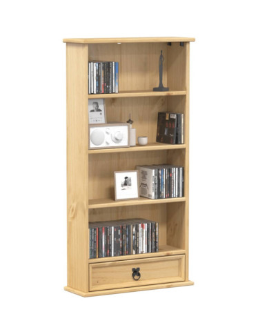 Armoire à CD Corona 52x17,5x103 cm bois de pin massif | Mobilier & Déco