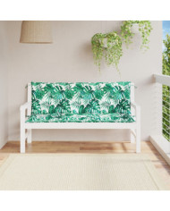 Coussins de banc de jardin lot de 2 motif de feuilles | Mobilier & Déco