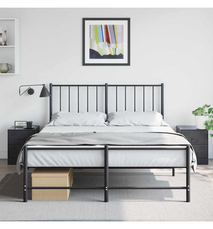 Tables de chevet 2 pcs noir 34,5x39x44 cm acier | Mobilier & Déco