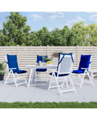 Coussins de chaise à dossier haut lot de 4 bleu royal | Mobilier & Déco