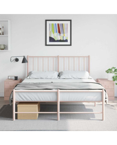 Tables de chevet 2 pcs rose 34,5x39x44 cm acier | Mobilier & Déco
