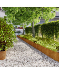 Bordures de pelouse 10 pcs 25x103 cm acier corten flexible | Mobilier & Déco