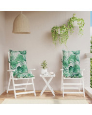 Coussins de chaise à dossier haut lot de 2 modèle de feuille | Mobilier & Déco